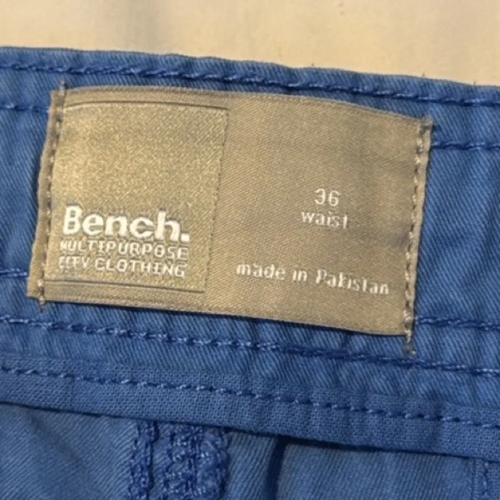 Bench Chino Shorts‎ Men's 36 Blue 100% Cotton Drawstring Multipurpose City